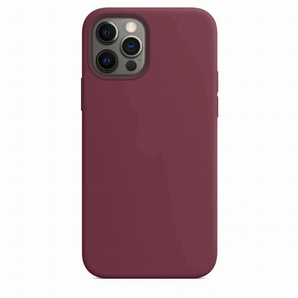 Apple iPhone 12/12 Pro Silicone Case (MHL23), Plum, сливовый
