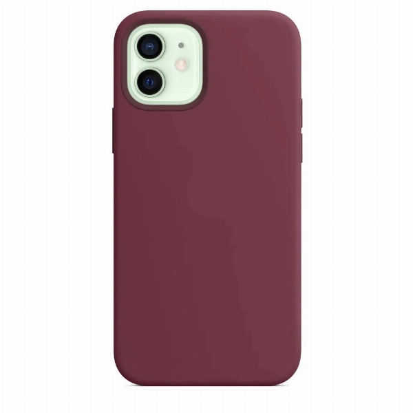Apple iPhone 12/12 Pro Silicone Case (MHL23), Plum, сливовый