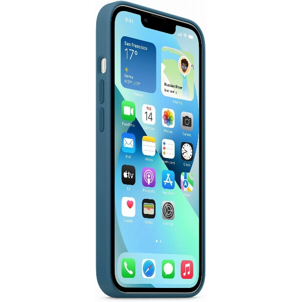 Apple iPhone 13 Silicon Case (MM273), Blue Jay, синий