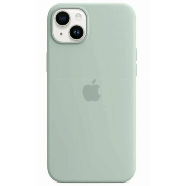 Apple iPhone 14 Silicon Case (MPT13), Succulent, зеленый