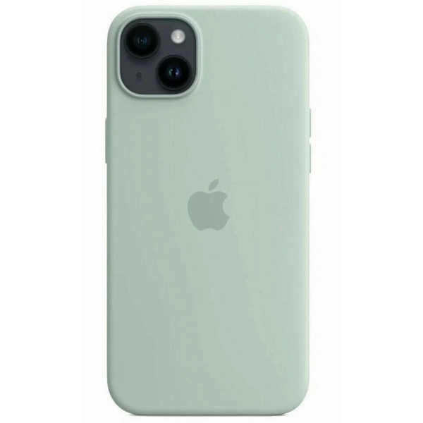 Apple iPhone 14 Silicon Case (MPT13), Succulent, зеленый