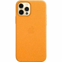 iPhone 12/12 Pro Leather Case (MHKC3 ),  California Poppy, оранжевый 