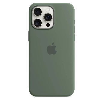 Чехол Apple iPhone 15 Pro Max Silicone Case, cypress, Зеленый