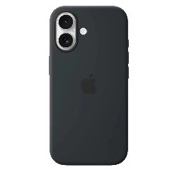 Чехол Apple iPhone 16 Silicone Case (MYY13), black, Черный
