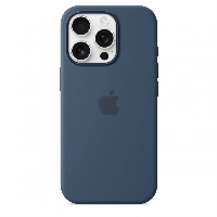 iPhone 16 Pro Max Silicone Case (MYYU3), Denim, синий