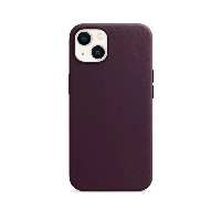 Apple iPhone 13 Leather Case (MM143), Cherry, вишневый