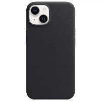 Apple iPhone 14 Leather Case (MPP43), Midnight, черный