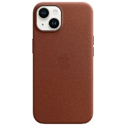 Чехол Apple iPhone 14 Leather Case (MPP73), Umber, коричневый