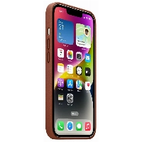 Apple iPhone 14 Leather Case (MPP73), Umber, коричневый