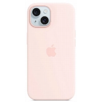 Apple iPhone 15 Plus Silicone Case (MT143), Light Pink, розовый