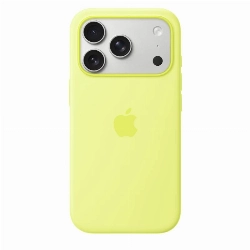 Чехол Apple iPhone 17 Pro Max Silicone Case (MGFM4), Neon Yellow, желтый неон