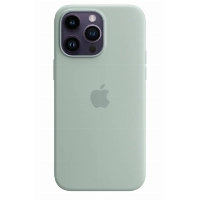 Apple iPhone 14 Pro Silicone Case (MPTL3), Succulent, зеленый 