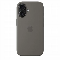 Apple iPhone 16 Silicone Case (MYY33), Stone Gray, серый