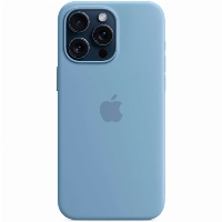 Apple iPhone 15 Pro Max Silicone Case (MT1Y3), Winter Blue