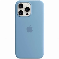 Apple iPhone 15 Pro Max Silicone Case (MT1Y3), Winter Blue