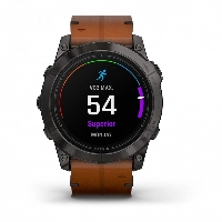 Часы Garmin Epix Pro Gen 2 Sapphire Edition, 51 мм, Carbon Gray, Chestnut Leather Band 