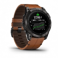 Часы Garmin Epix Pro Gen 2 Sapphire Edition, 51 мм, Carbon Gray, Chestnut Leather Band 