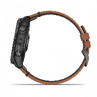 Часы Garmin Epix Pro Gen 2 Sapphire Edition, 51 мм, Carbon Gray, Chestnut Leather Band 