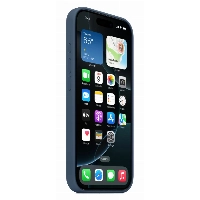 Чехол iPhone 16 Pro Max Silicone Case Denim, синий