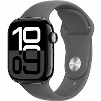 Умные часы Apple Watch Series 10 42 мм, S/M 130-200 мм, Aluminium Case, Sport Band, Jet Black/Stone Gray 