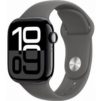 Умные часы Apple Watch Series 10 42 мм, S/M 130-200 мм, Aluminium Case, Sport Band, Jet Black/Stone Gray 