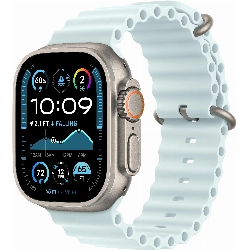Умные часы Apple Watch Ultra 2 49 мм, Natural Titanium Case with Ocean Band, Ice Blue