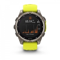 Умные часы Garmin Fenix 8, 47 мм, AMOLED, Solar Sapphire Titanium with Spark Yellow/Graphite Silicone Band, Желтый/Графитовый