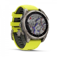 Умные часы Garmin Fenix 8, 47 мм, AMOLED, Solar Sapphire Titanium with Spark Yellow/Graphite Silicone Band, Желтый/Графитовый
