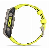 Умные часы Garmin Fenix 8, 47 мм, AMOLED, Solar Sapphire Titanium with Spark Yellow/Graphite Silicone Band, Желтый/Графитовый