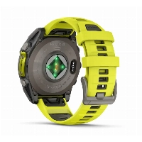 Умные часы Garmin Fenix 8, 47 мм, AMOLED, Solar Sapphire Titanium with Spark Yellow/Graphite Silicone Band, Желтый/Графитовый