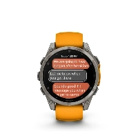 Умные часы Garmin Fenix 8, 47 мм, AMOLED, Sapphire Titanium, Orange/Graphite