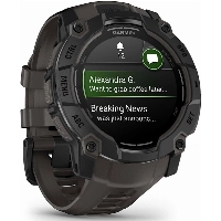 Умные часы Garmin Instinct 3, 50 мм, AMOLED, Black with Charcoal Band, черный