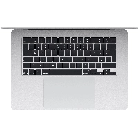 Ноутбук Apple MacBook Air 15 2025 2880x1864, Apple M4, RAM 24 ГБ, SSD 512 ГБ, Apple graphics 10-core, macOS, MC6J4, Silver, серебристый