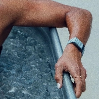 Плетеный ремешок для браслета Whoop 4.0 SuperKnit Band, Ice, голубой