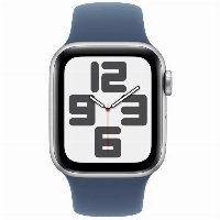 Умные часы Apple Watch Series SE Gen 2 40 мм Aluminium Case, Silver/Denim Sport Band, серебристый/деним - M/L