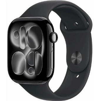 Умные часы Apple Watch Series 11 42 мм, Jet Black Aluminum Case, Black Sport Band, M/L