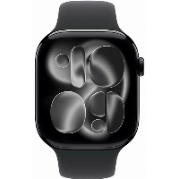 Apple Watch Series 11 42 мм, Jet Black Aluminum Case, Black Sport Band, S/M