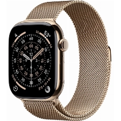 Умные часы Apple Watch Series 11 46 мм, Gold Titanium Case, Gold Milanese Loop, M/L