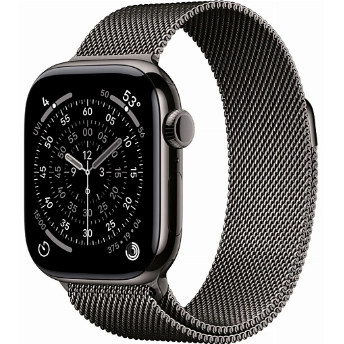 Умные часы Apple Watch Series 11 46 мм, Slate Titanium Case, Slate Milanese Loop, M/L