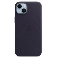 Apple iPhone 14 Plus Leather Case (MPPC3), Ink, фиолетовый