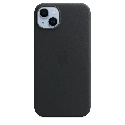 Чехол Apple iPhone 14 Plus Leather Case (MPP93), Midnight, черный