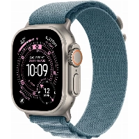 Умные часы Apple Watch Ultra 3 49 мм, Natural Titanium Case with Light Blue Alpine Loop, M