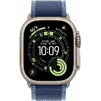 Умные часы Apple Watch Ultra 3 49 мм, Natural Titanium Case with Blue/Bright Blue Trail Loop, S/M