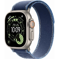 Умные часы Apple Watch Ultra 3 49 мм, Natural Titanium Case with Blue/Bright Blue Trail Loop, S/M