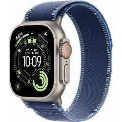 Умные часы Apple Watch Ultra 3 49 мм, Natural Titanium Case with Blue/Bright Blue Trail Loop, S/M