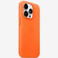 Чехол Apple iPhone 14 Pro Leather Case with MagSafe, Orange, оранжевый
