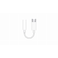 Адаптер Apple Type-C - mini jack 3.5 (MU7E2ZM/A), White, белый
