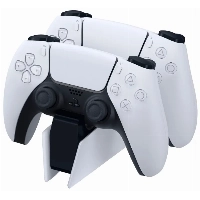 Зарядная станция Sony DualSense на два геймпада для PS5, белый/черный