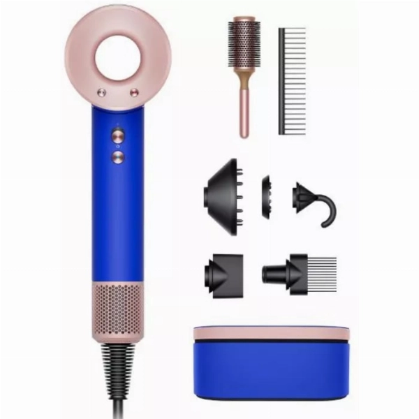 Фен Dyson Supersonic HD15, Blue/Blush, синий + кейс
