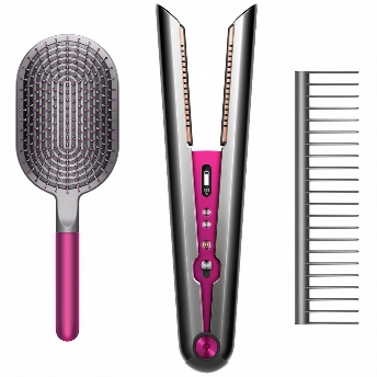 Выпрямитель для волос Dyson HS03 Corrale фуксия с набором фирменных расчесок, Nickel/Fuchsia